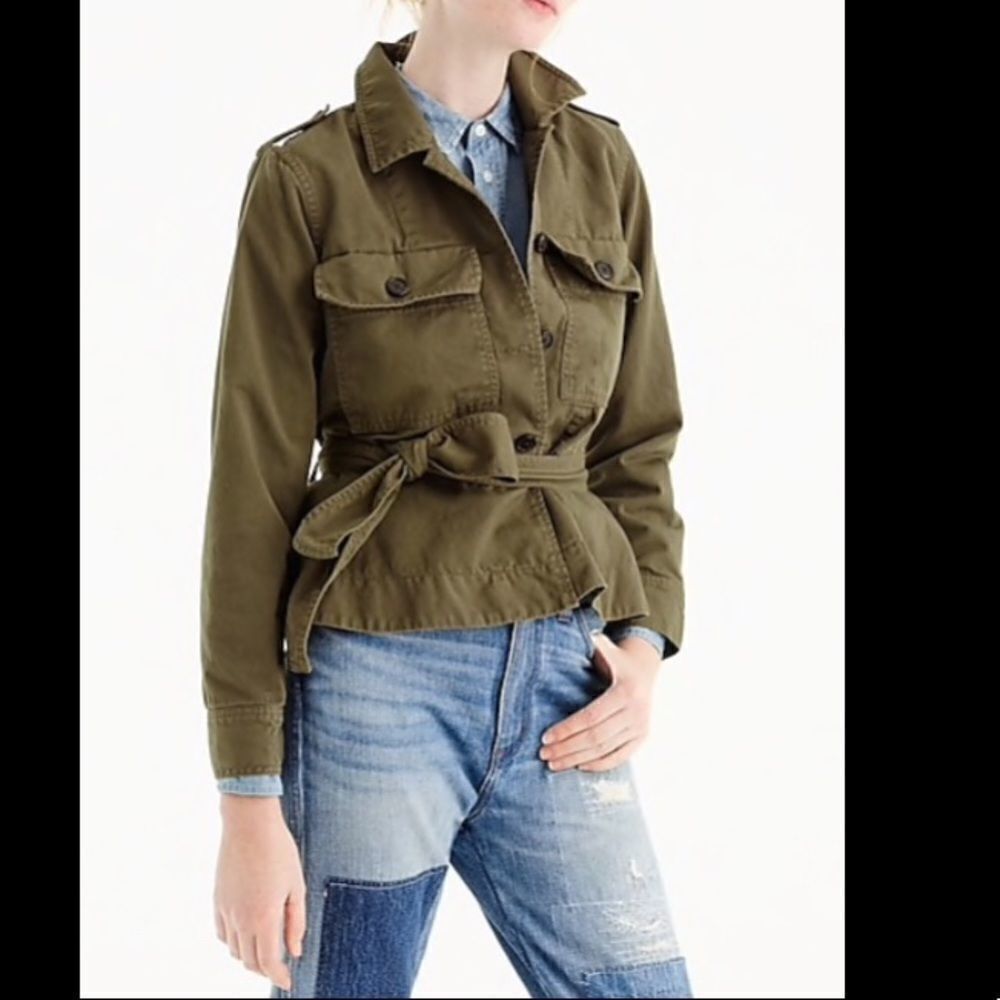 NWT J.Crew cropped fatigue jacket. XXS